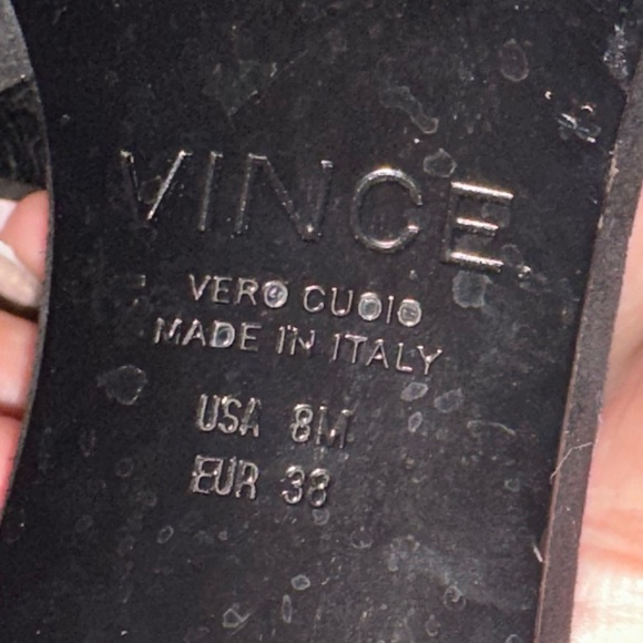 Vince Black suede Women's pointed kitten Heels 8 formal office - Picture 10 of 15